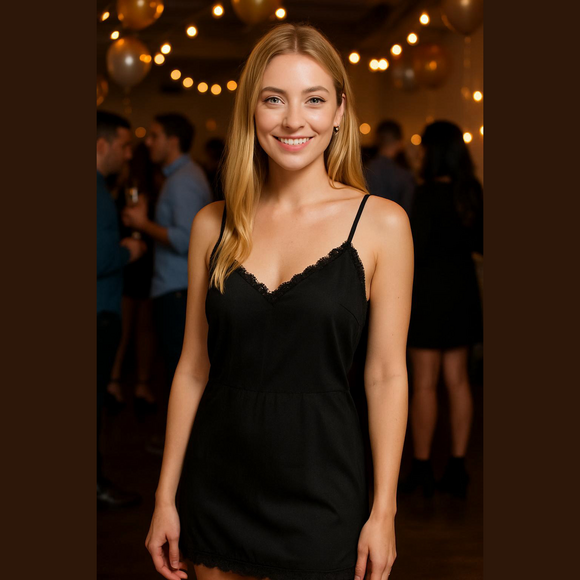 Vintage Elegant Barbizon Black Slip Dress